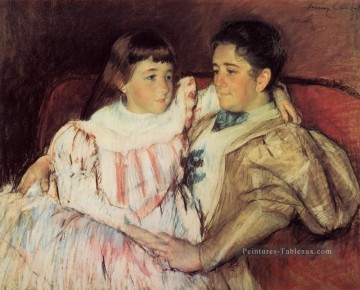 portrait Tableau Peinture - Portrait de Mme Havemeyer et sa fille Electra mères des enfants Mary Cassatt
